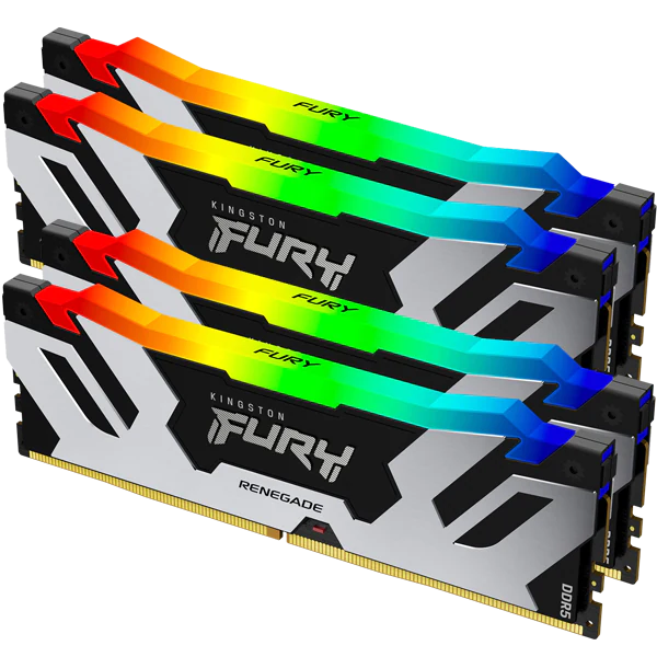 64 ГБ DDR5 6000 МГц Kingston Fury Renegade Silver RGB